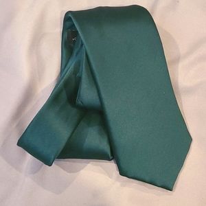 Pronto Uomo - Thin green silk neck tie